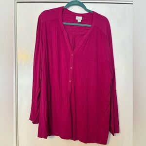 Ava & Viv Magenta Button-Down Shirt